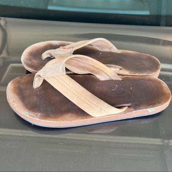 Rainbow Shoes - Rainbow women thong flip flop sandals size 6 /6.5